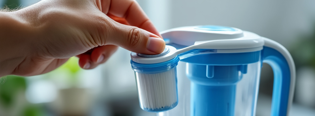 Schritt-für-Schritt Anleitung zum Wechsel einer Filterkartusche in einer Wasserfilter-Kanne